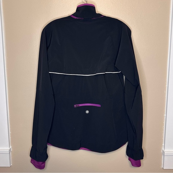 Athleta Women's Vented Charcoal Gray and Purple Workout Jacket Size Large - Picture 8 of 9